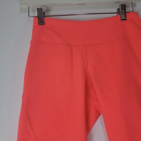 ZELLA Womens Leggings SZ XS Capri Neon Florescent Coral Pink Barbie Fitness Gym‎ - Picture 6 of 7